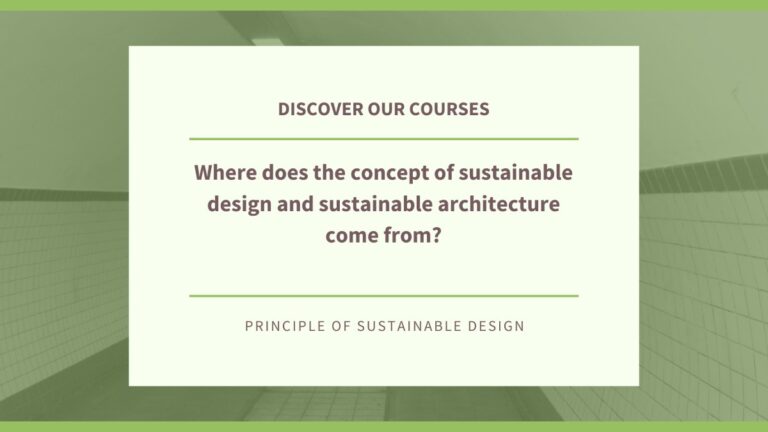Where does the concept of sustainable design and sustainable architecture come from